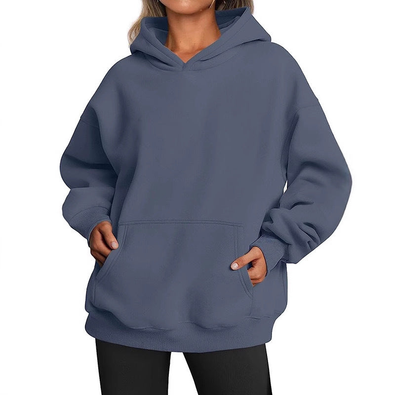 Oversized Hoodie für Damen aus weicher Baumwollmischung mit praktischen Taschen, Größe S