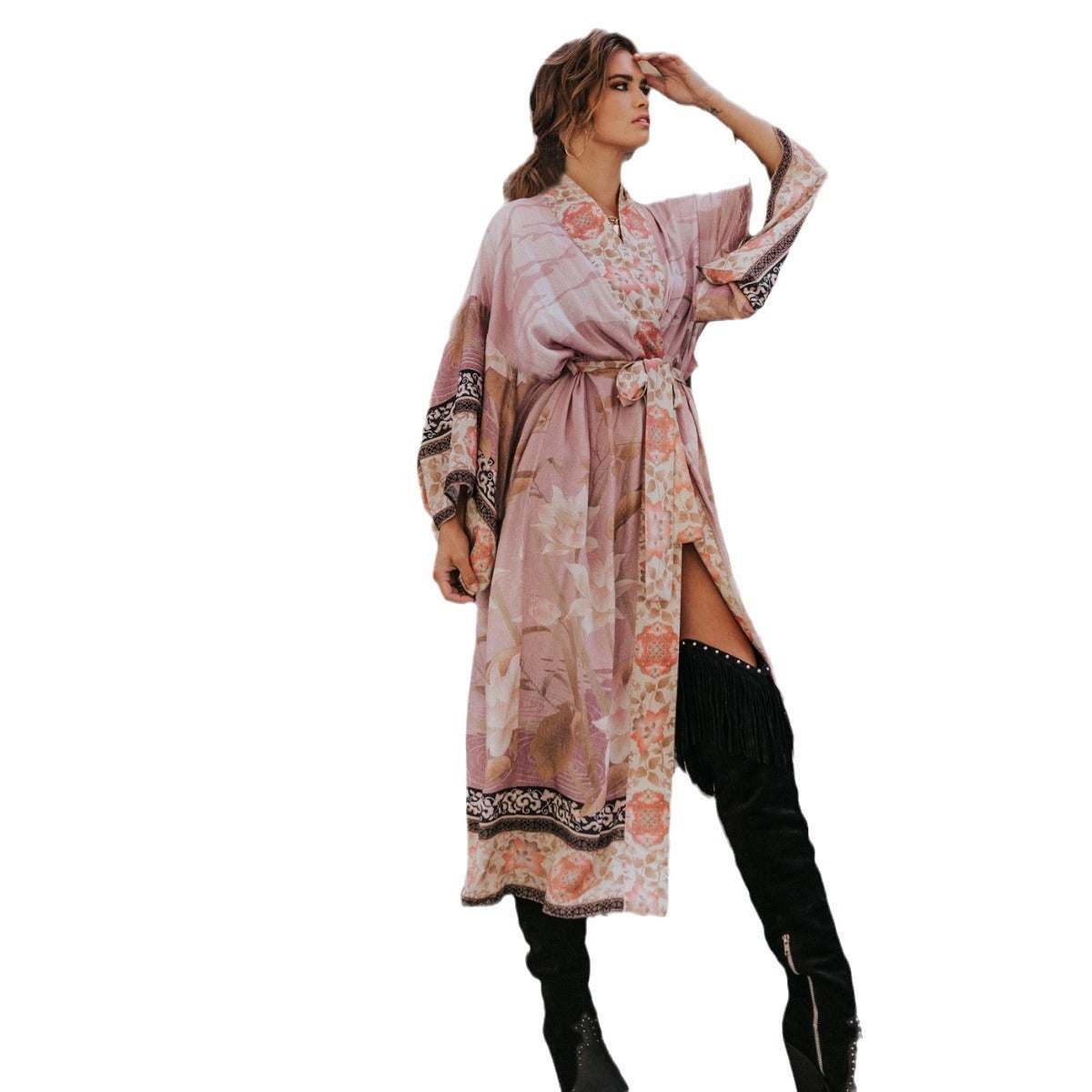 Women's beach robe in a luxurious and artistic design Valenzora