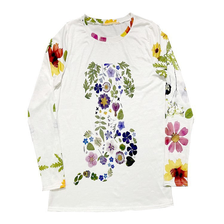 Valenzora | Florales Rundhals-T-Shirt