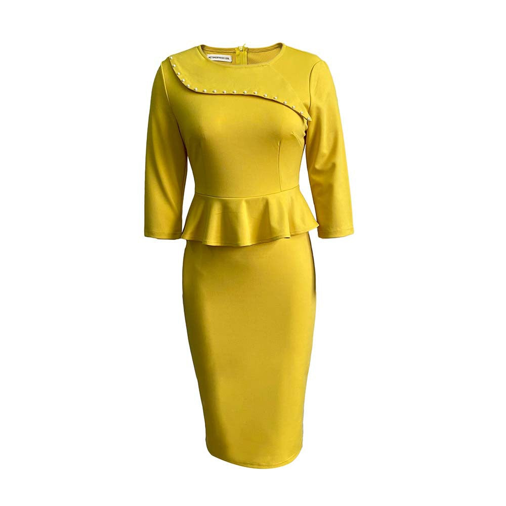 Valenzora | Women's formal peplum top and pencil skirt set
