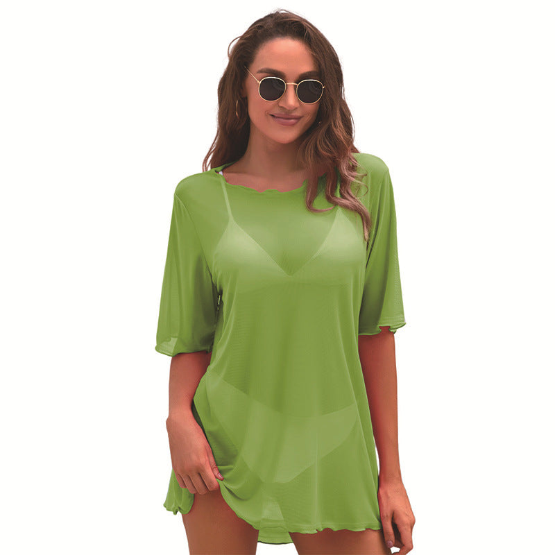 Women's beach cover-up with a relaxed fit, size
