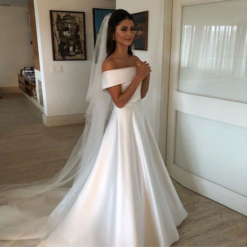 Valenzora | Elegant Women's Wedding Off-neck Dress