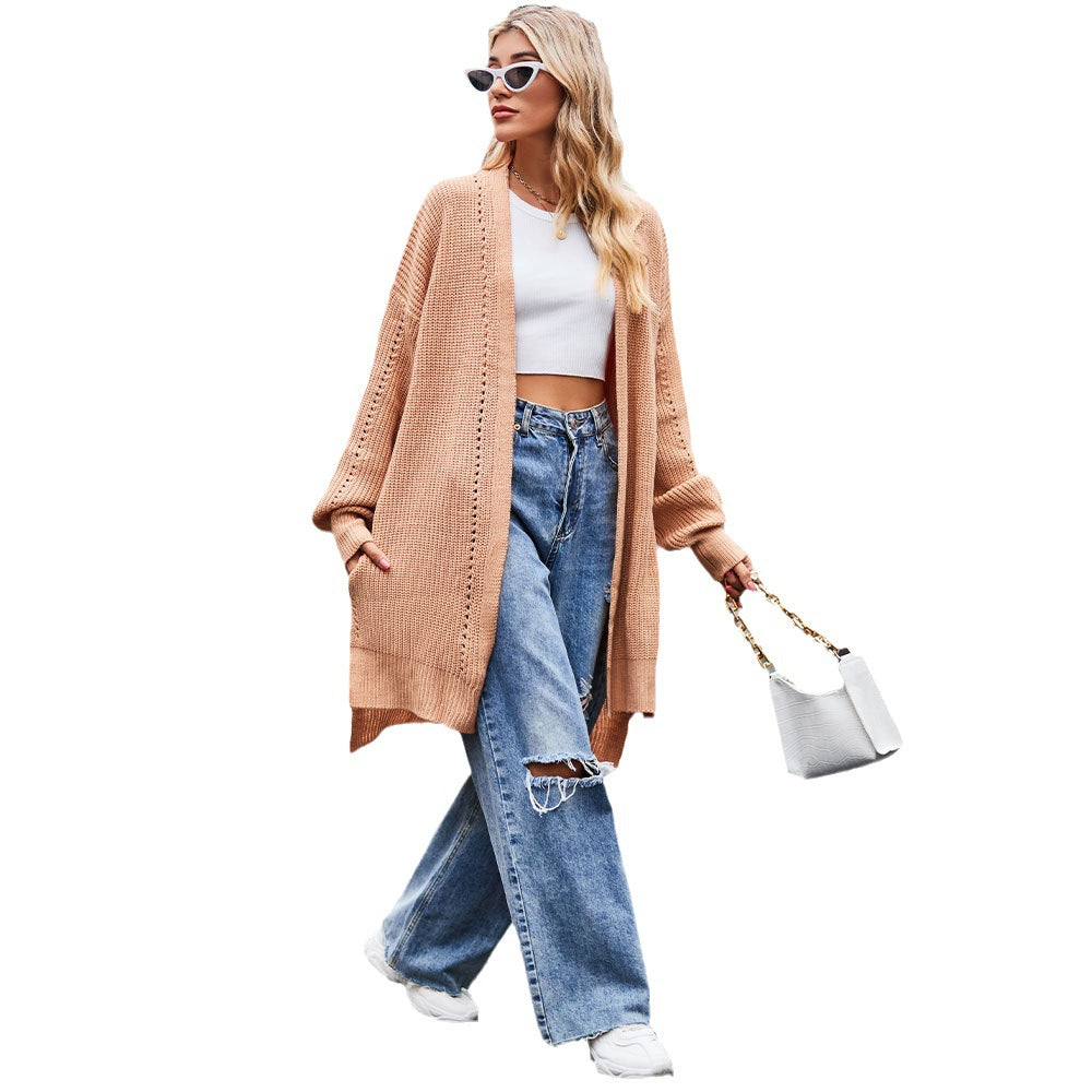 Valenzora | Damen Langarm Cardigan in lockerer Passform