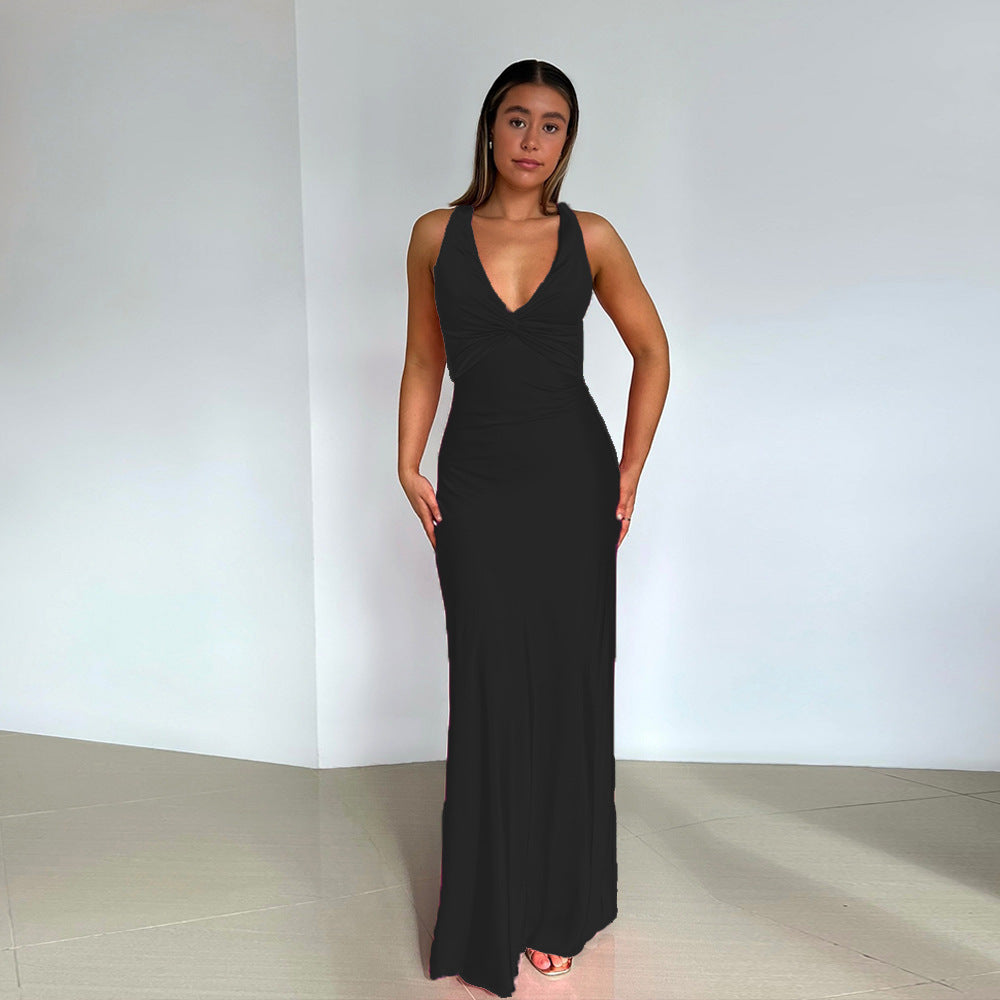 Valenzora | Personality Slim Fit Satin Dress Women's
