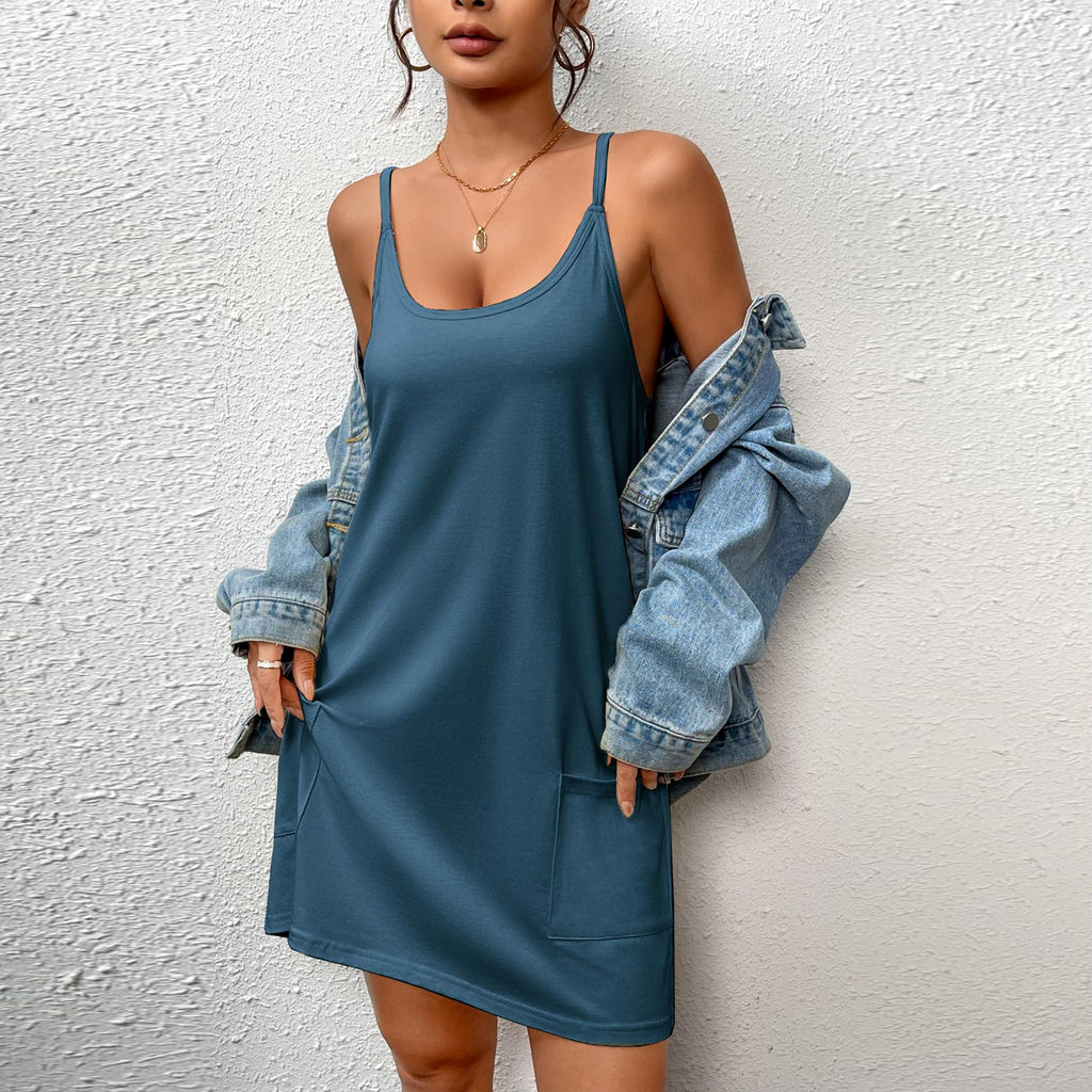 Women's casual dress with practical pockets Drune