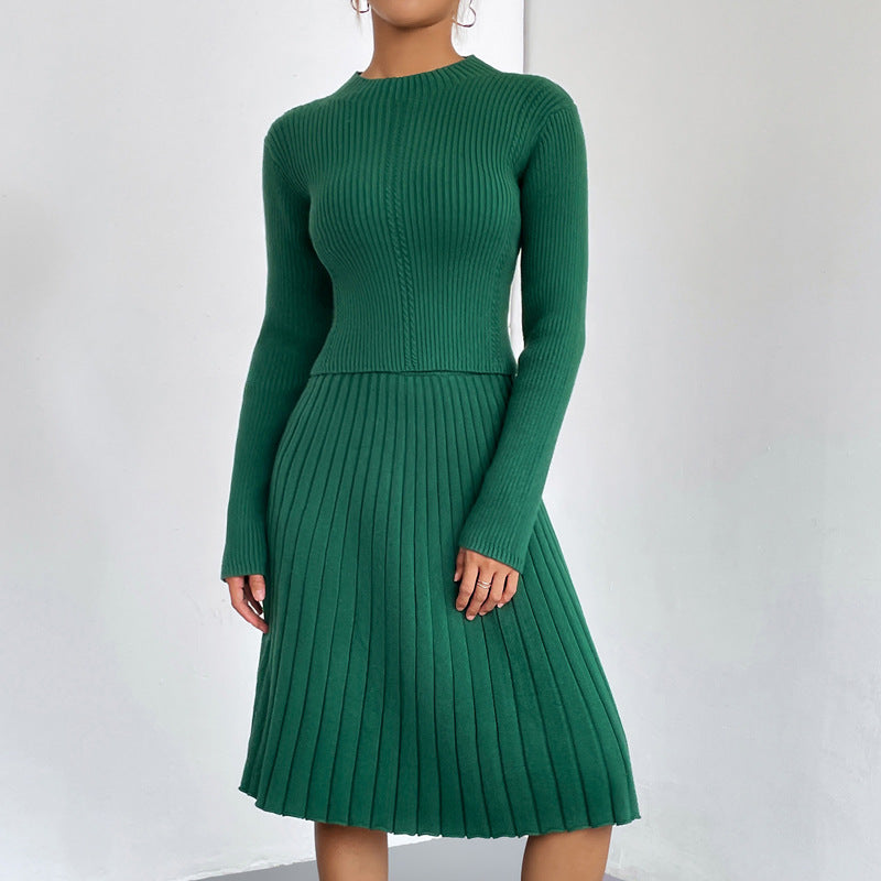 Valenzora | A-line skirt knit sweater set