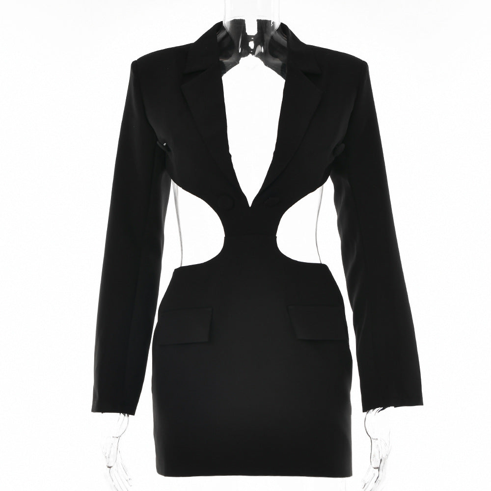 Women's blazer dress with exciting cut-out design and contrasting details, size Valenzora