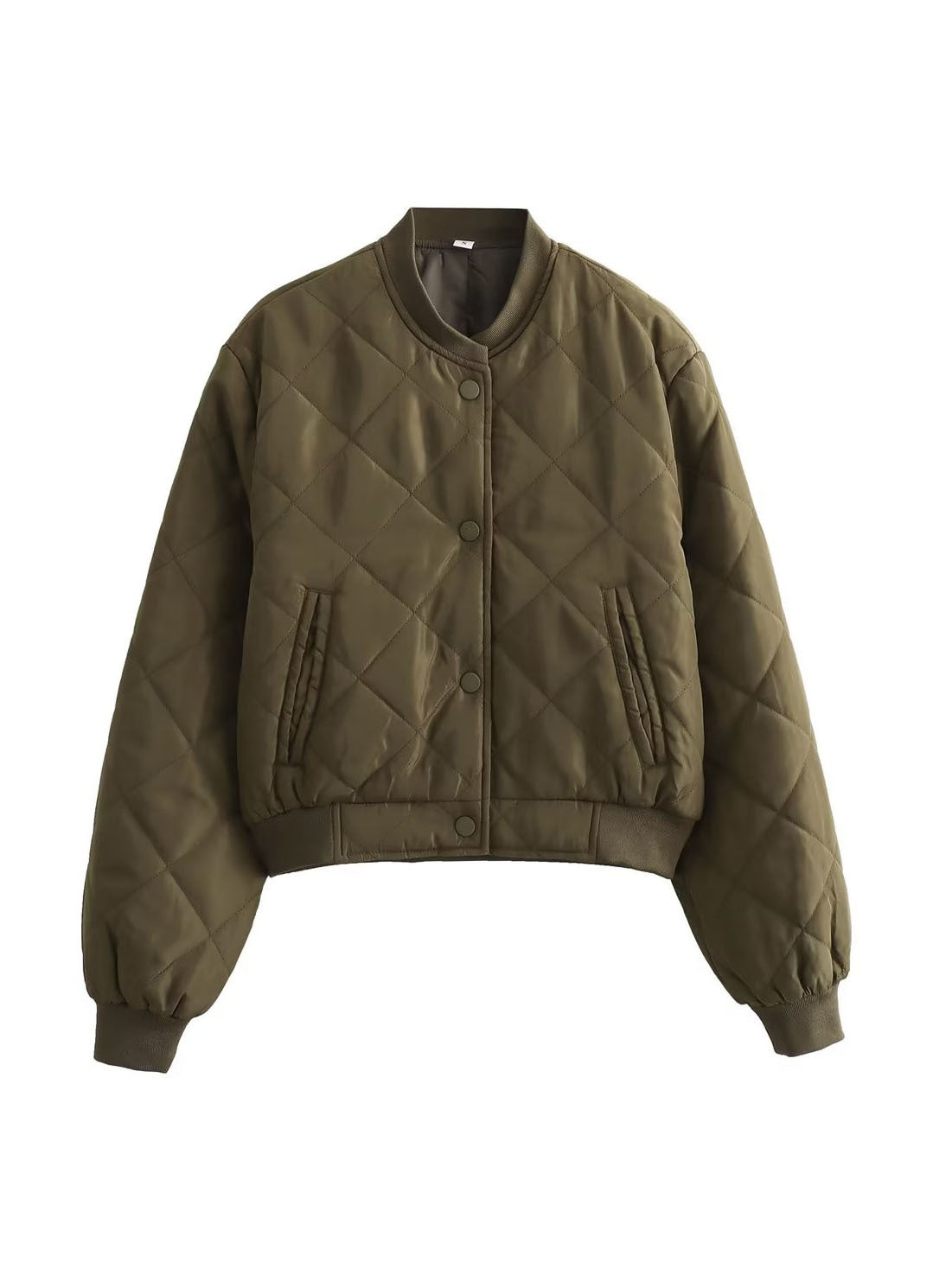 Valenzora | Argyle pattern bomber jacket for women