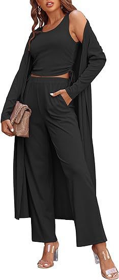 Valenzora | Knitted vest with pockets, three-piece set