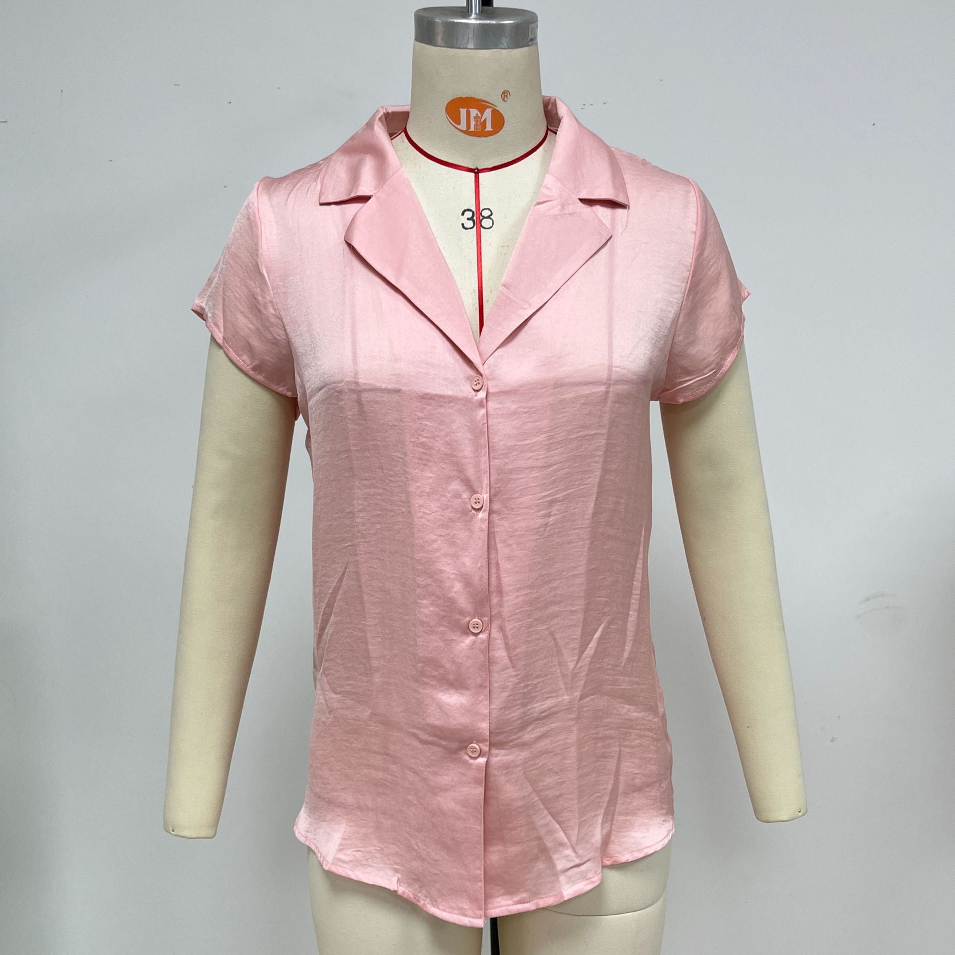 Damen-Kurzarmshirt, modisch, mit hochwertiger Textur, Größe