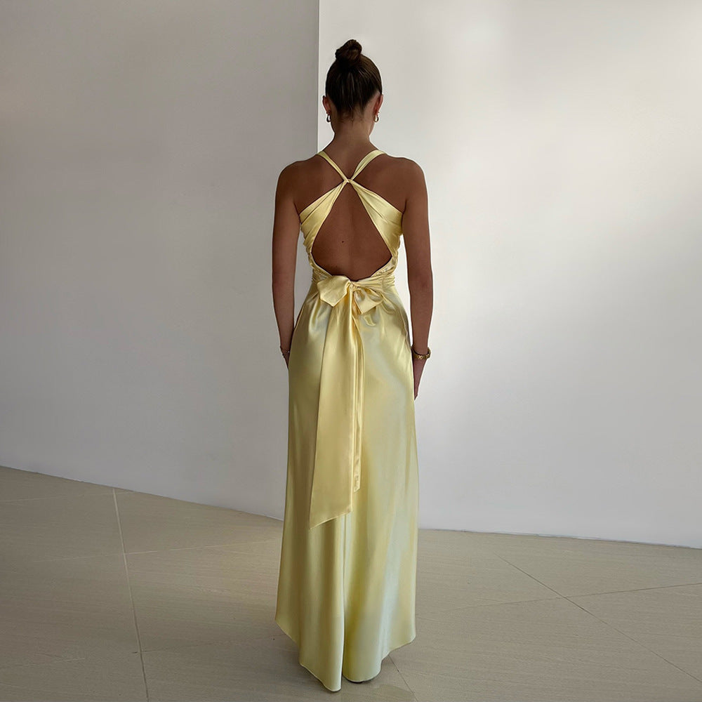 Valenzora | Personality Slim Fit Satin Dress Women's