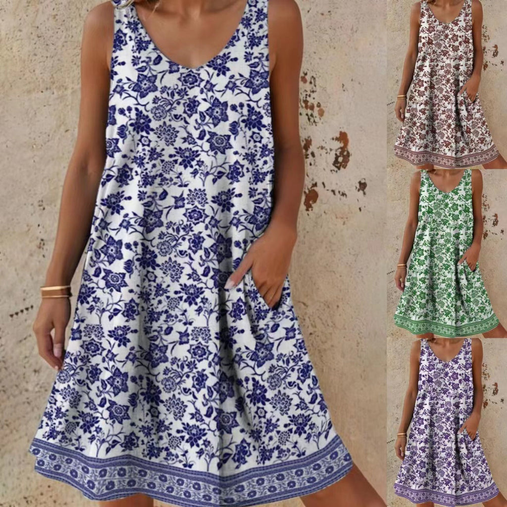 Women's casual dress with relaxed fit and floral design Drune
