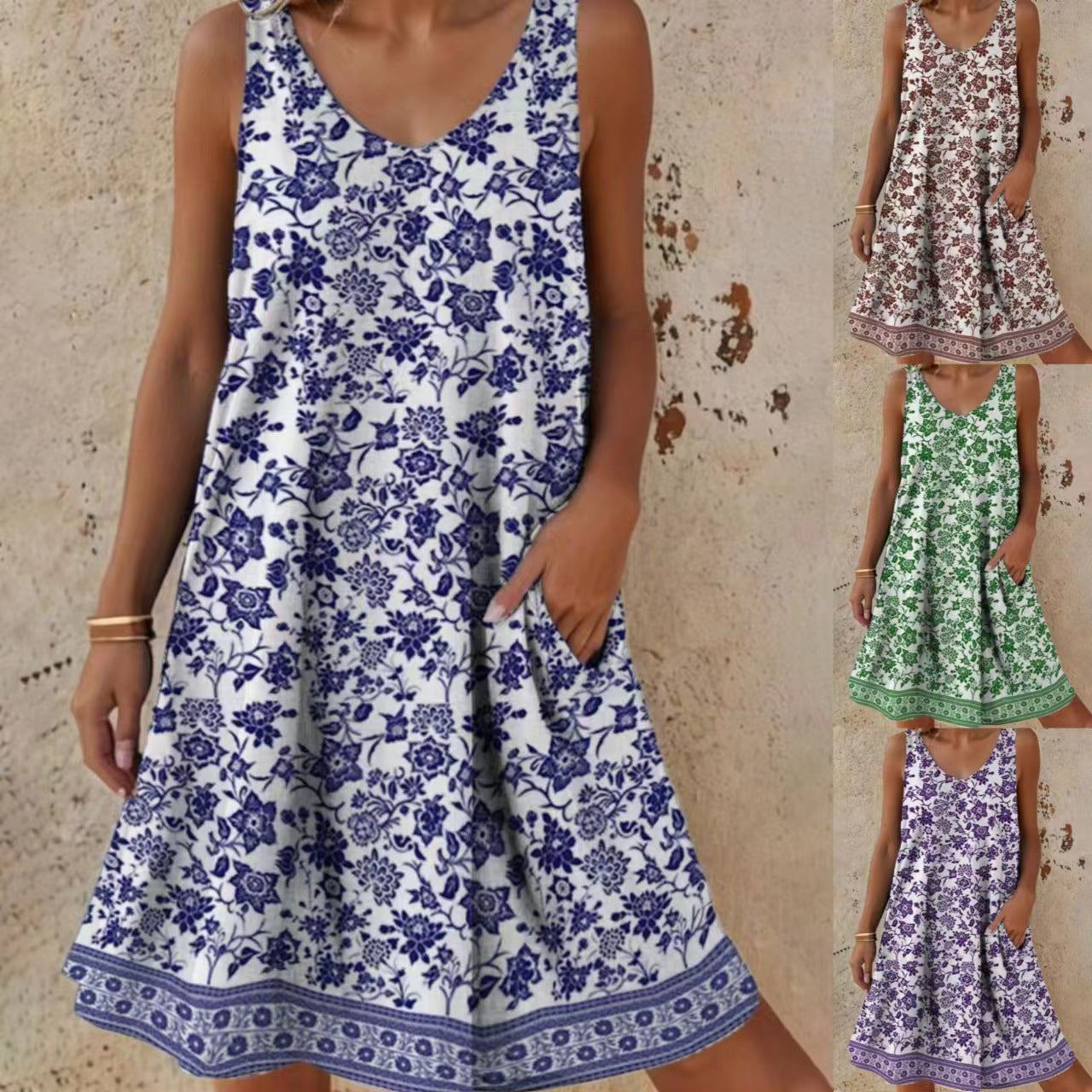 Women's casual dress with relaxed fit and floral design Drune