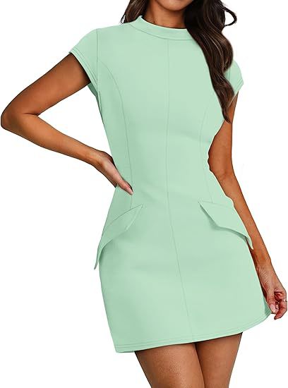 Women's Bodycon Dress with Convenient Pockets Drune