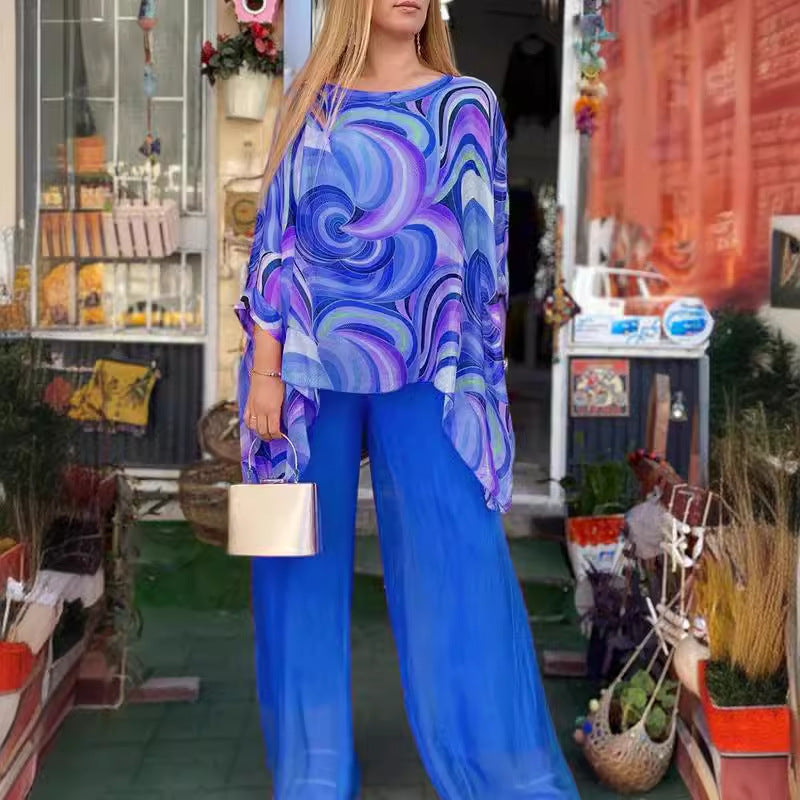 Valenzora | Colorful Chiffon Printed Set