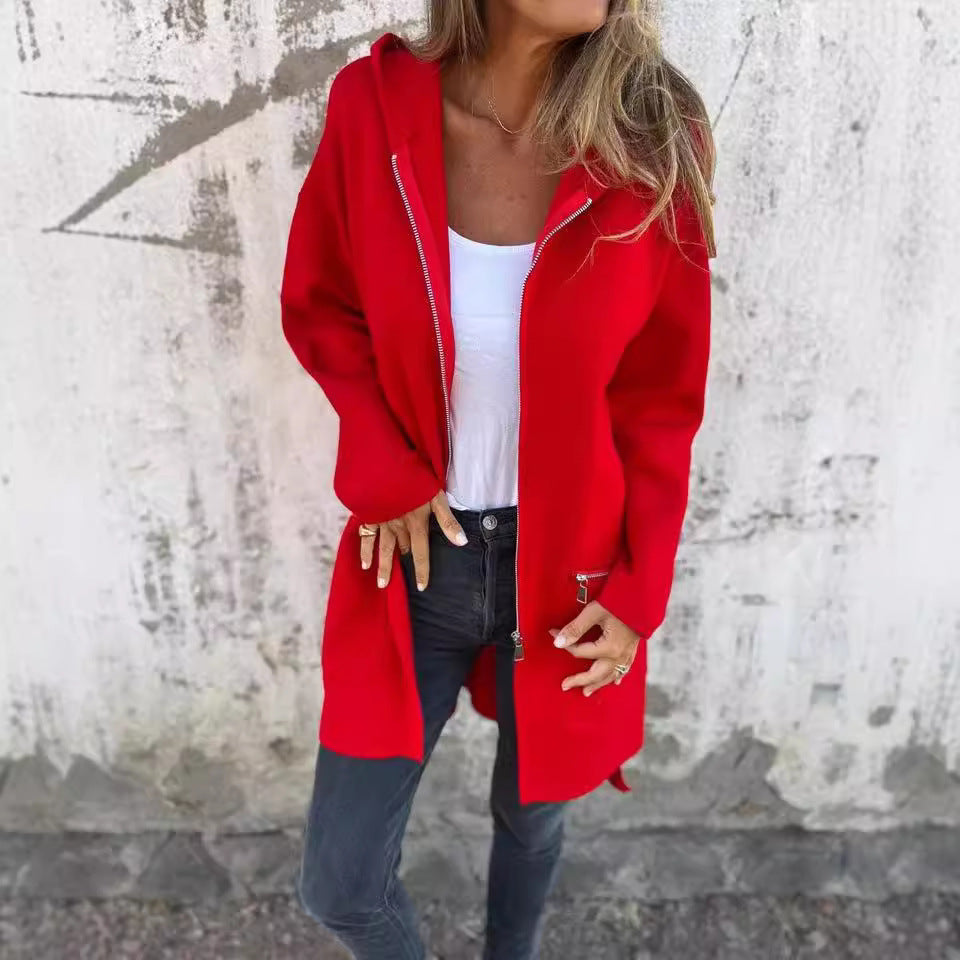 Women's stylish, cozy hooded jacket, size