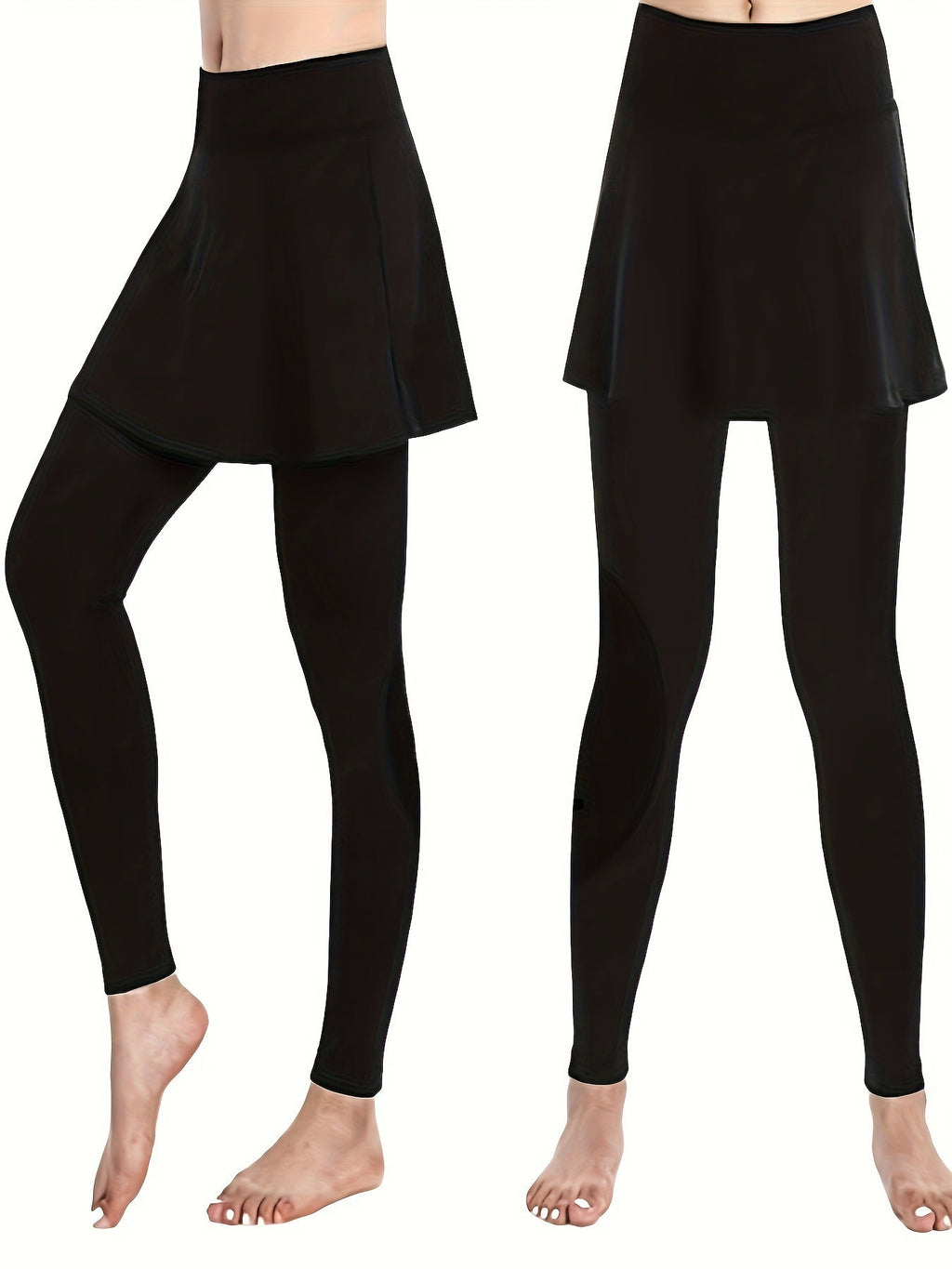 Women's leggings with a swing skirt, size