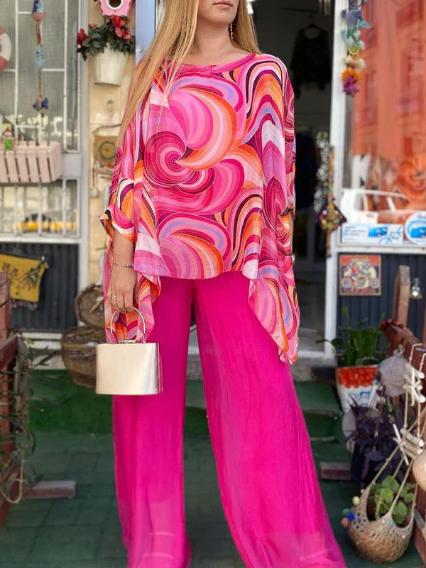 Valenzora | Colorful Chiffon Printed Set