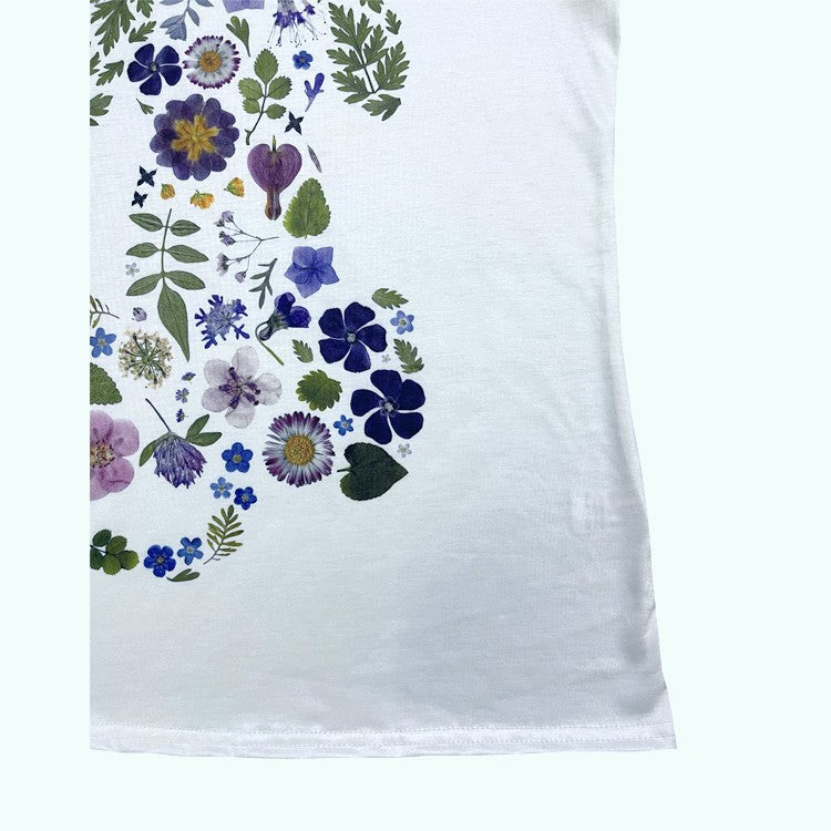 Valenzora | Florales Rundhals-T-Shirt