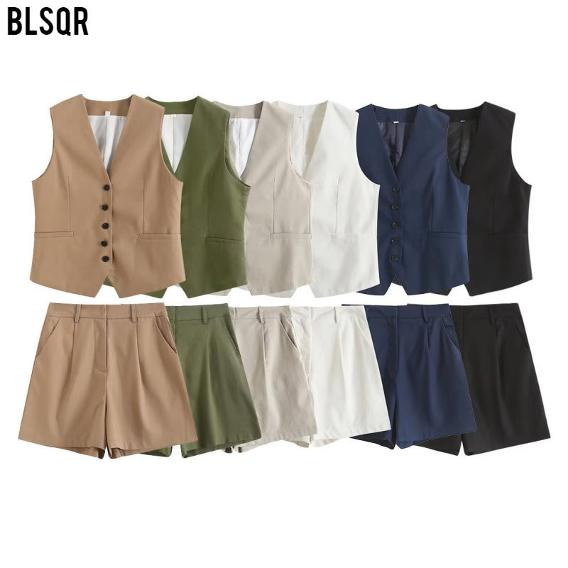 Valenzora | Loose Vest Shorts Set