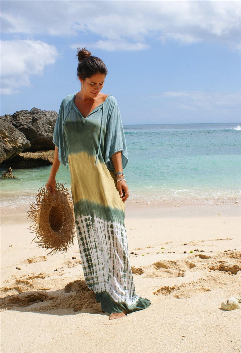 Valenzora | Printed beach holiday bikini throw robe