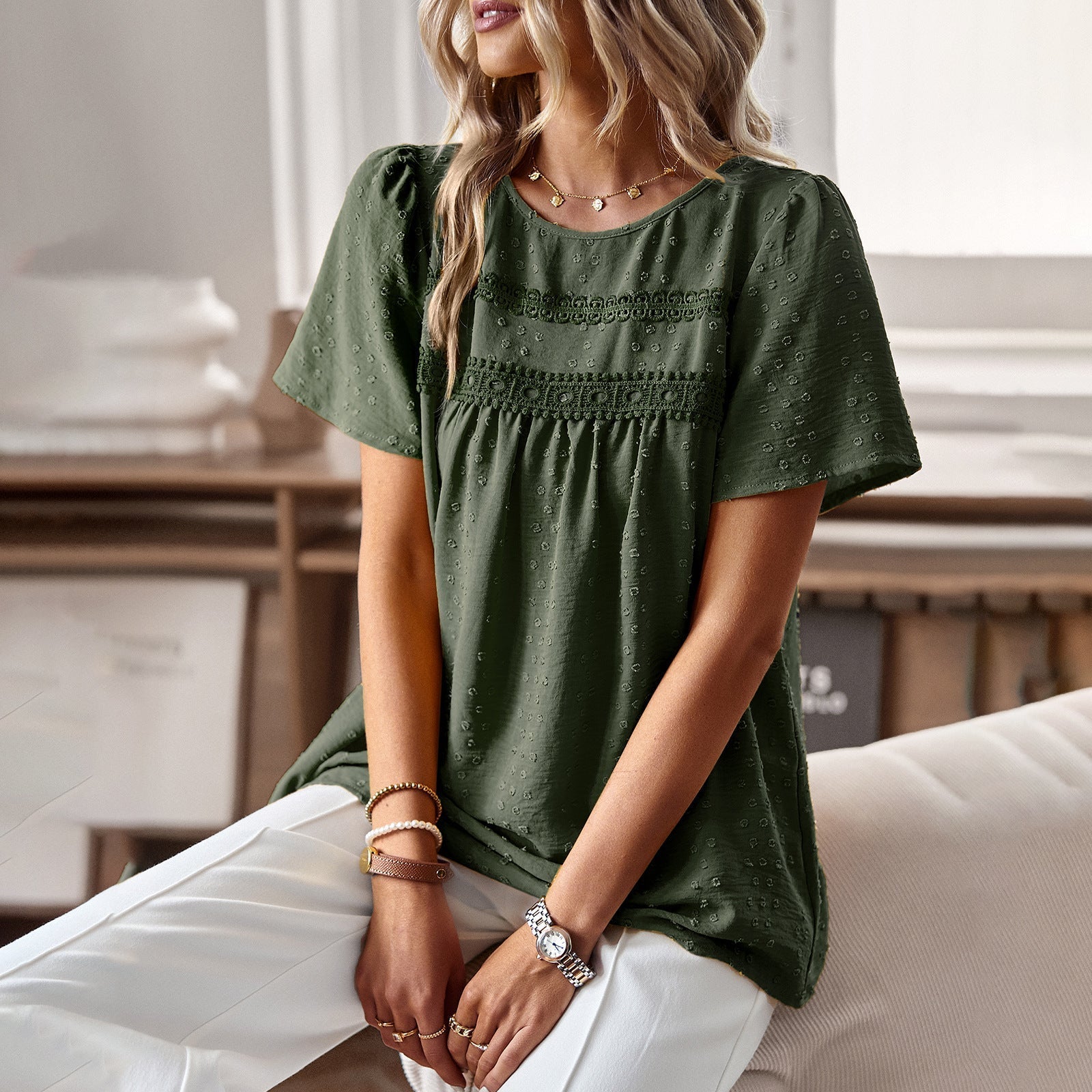 Valenzora | Loose-fitting solid-color women's shirt