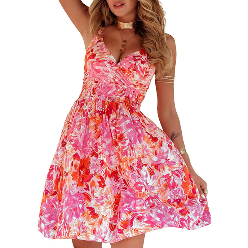 Drune Women's Casual Dress with sophisticated V-neck and tailored silhouette