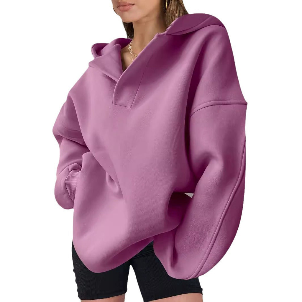 Women's Oversized Hoodie with Kangaroo Pocket, Size