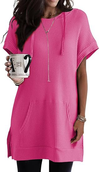 Legeres Hoodie-Kleid für Damen mit praktischer Kängurutasche und entspannter Passform, Größe S