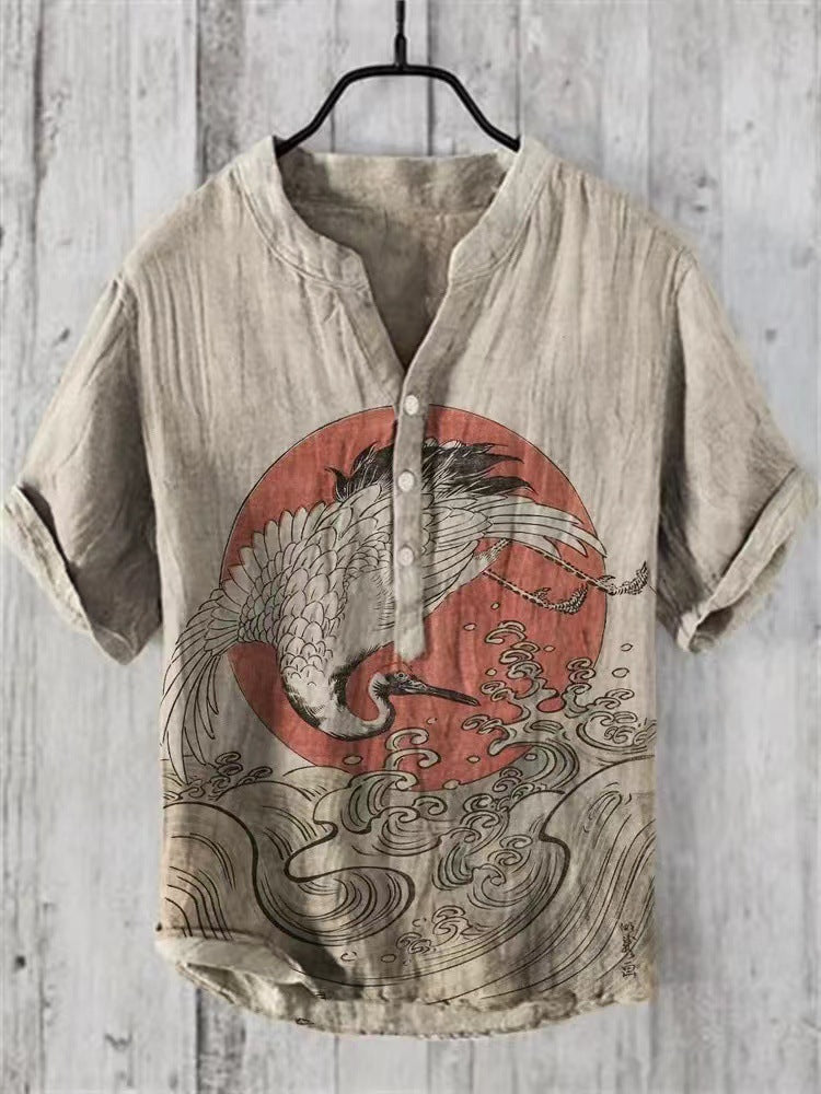 Valenzora | Japanese shirt made of linen blend