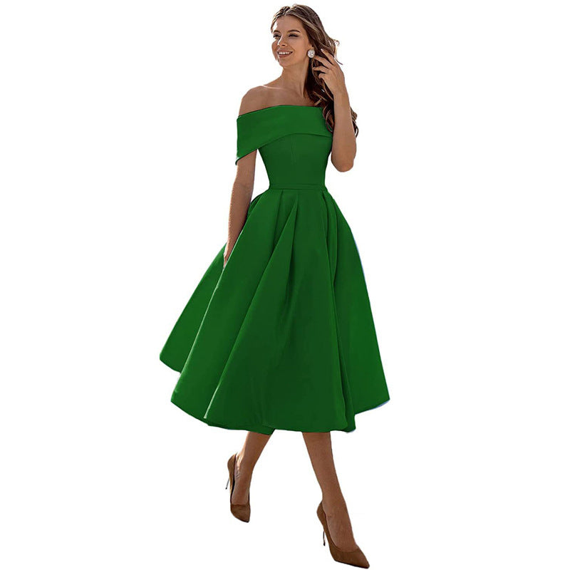 Valenzora | Versatile strapless satin dress for parties
