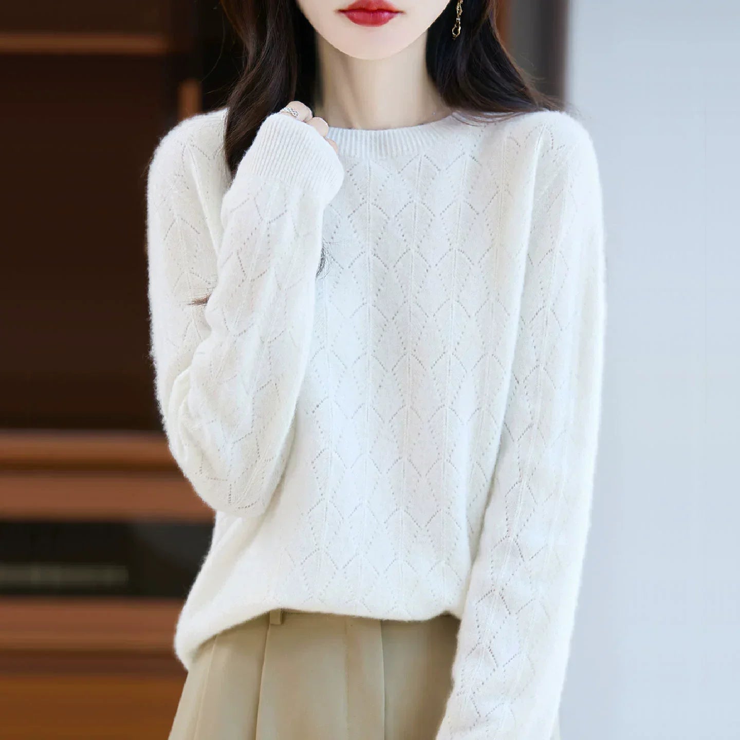 Valenzora | Kaschmirpullover für Damen, elegantes Strickdesign, weich & warm