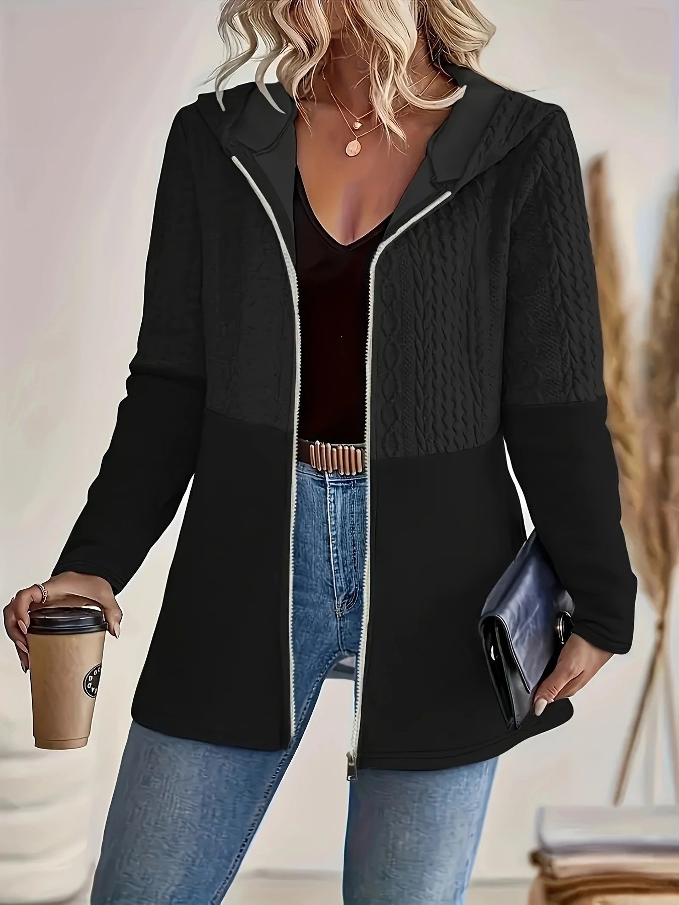 Valenzora | Damen-Kapuzenpullover mit Reißverschluss