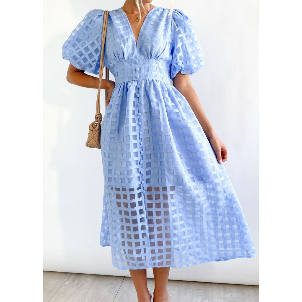 Valenzora | Midikleid mit Puffärmeln