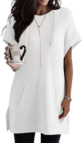 Legeres Hoodie-Kleid für Damen mit praktischer Kängurutasche und entspannter Passform, Größe S