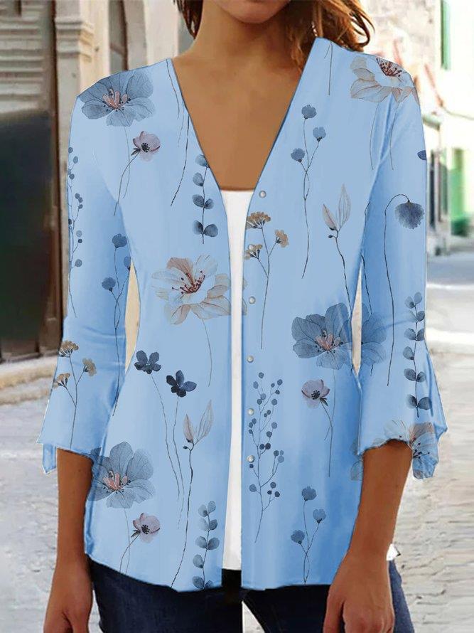 Valenzora | Elegant top with floral pattern
