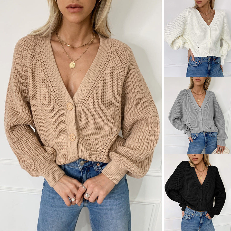 Oversize-Cardigan für Damen mit Knopfdetails, Größe