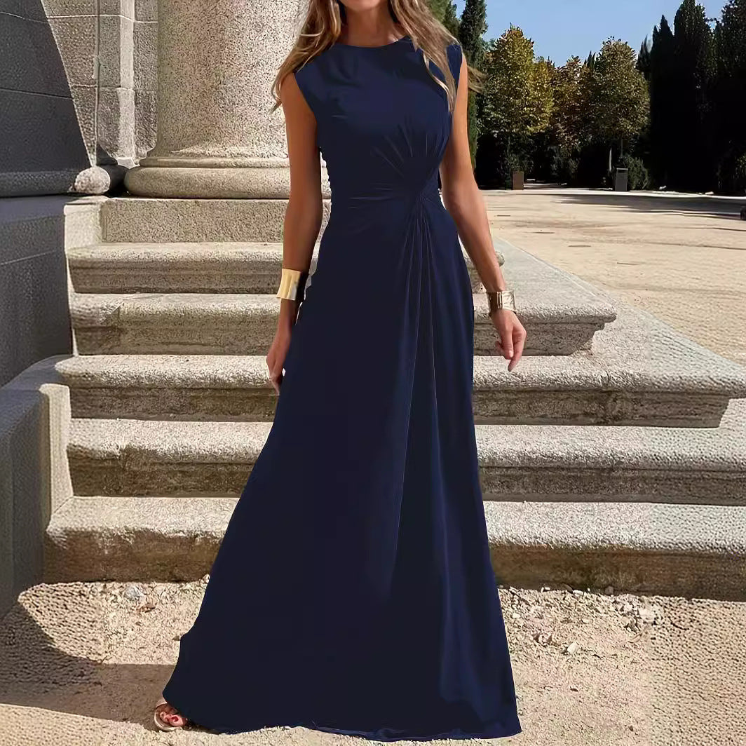Valenzora | Elegantes langärmliges Kleid mit Revers und glattem V-Ausschnitt für Damen