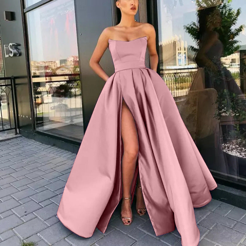 Valenzora | Split long party hostess evening dress