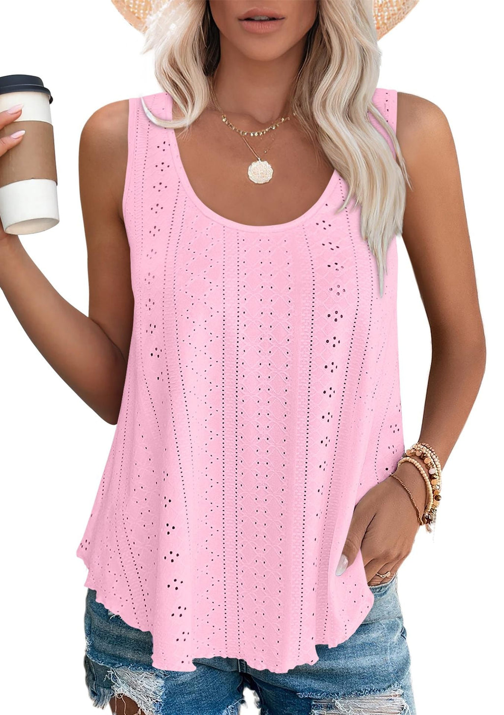 Valenzora | Round neck, loose sleeveless tank top