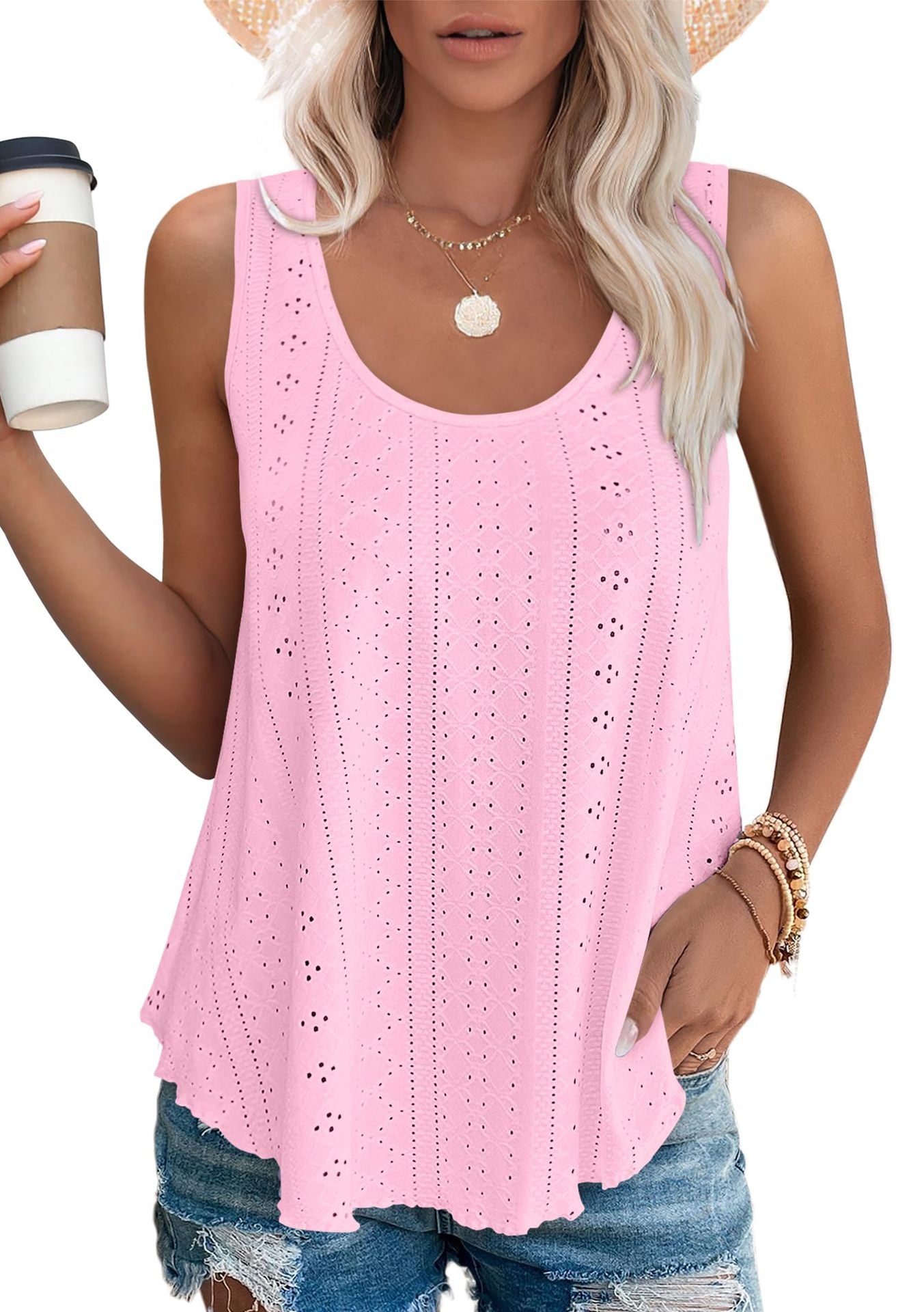 Valenzora | Round neck, loose sleeveless tank top