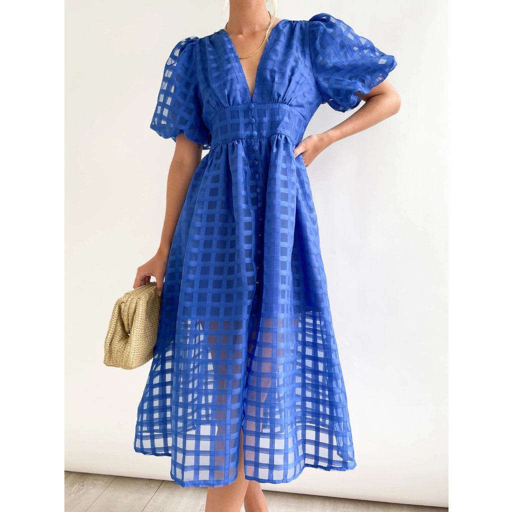 Valenzora | Midikleid mit Puffärmeln