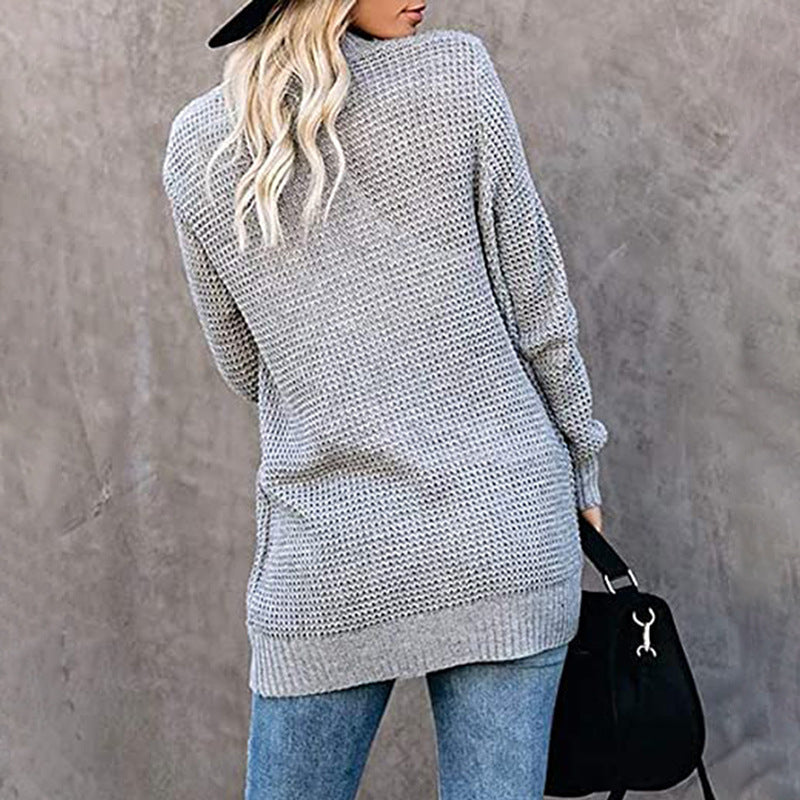 Damen-Cardigan mit offener Passform und Seitentaschen, Größe