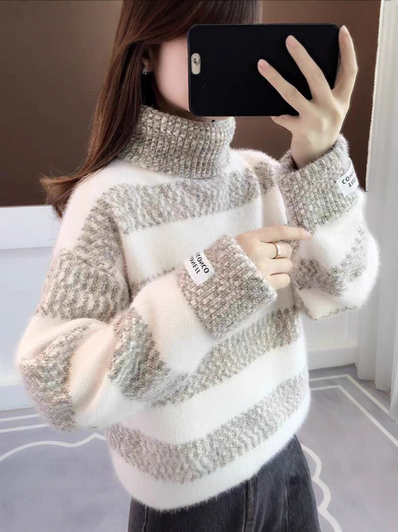 Valenzora | Gestreifter Rollkragenpullover für Damen