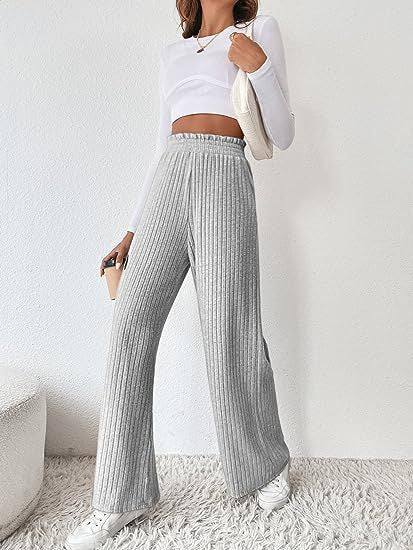 Valenzora | Loosely knitted long trousers