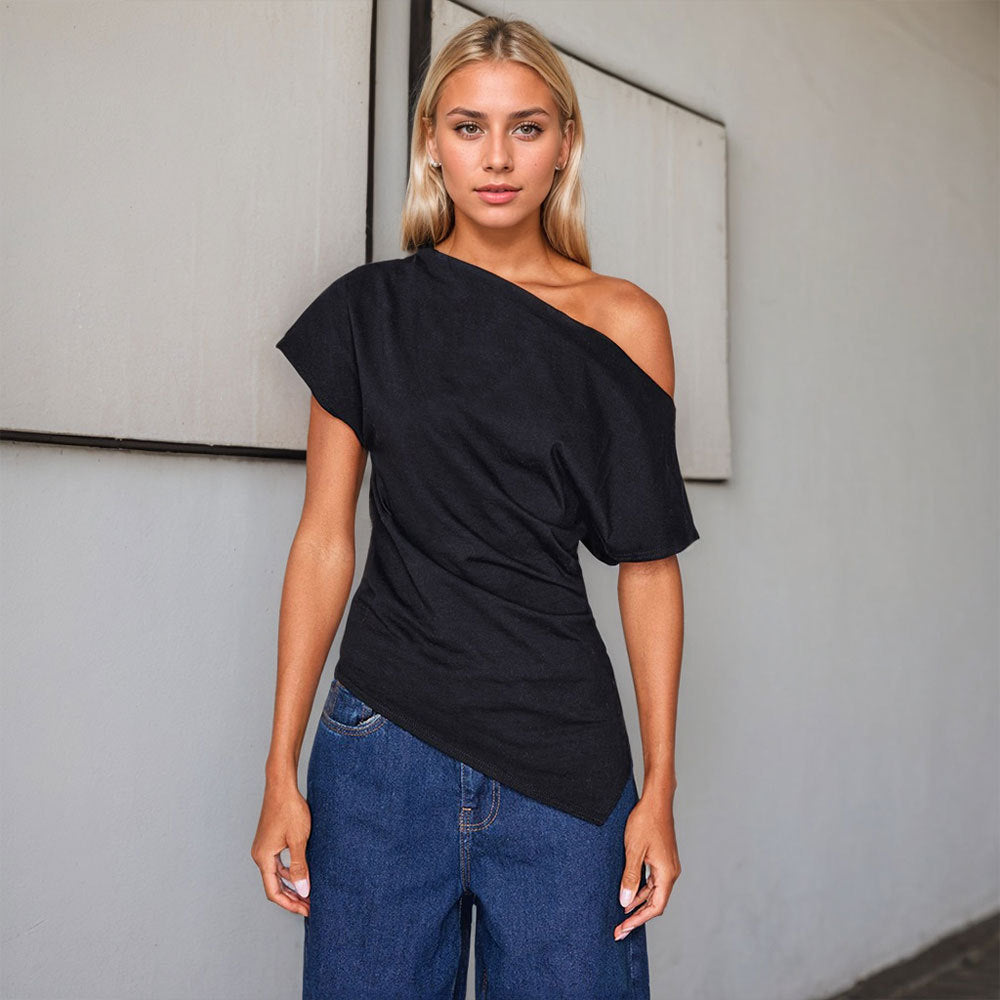 Women's asymmetrical top, size