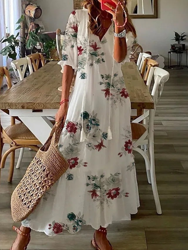 Valenzora | Elegantes langes Sommerkleid