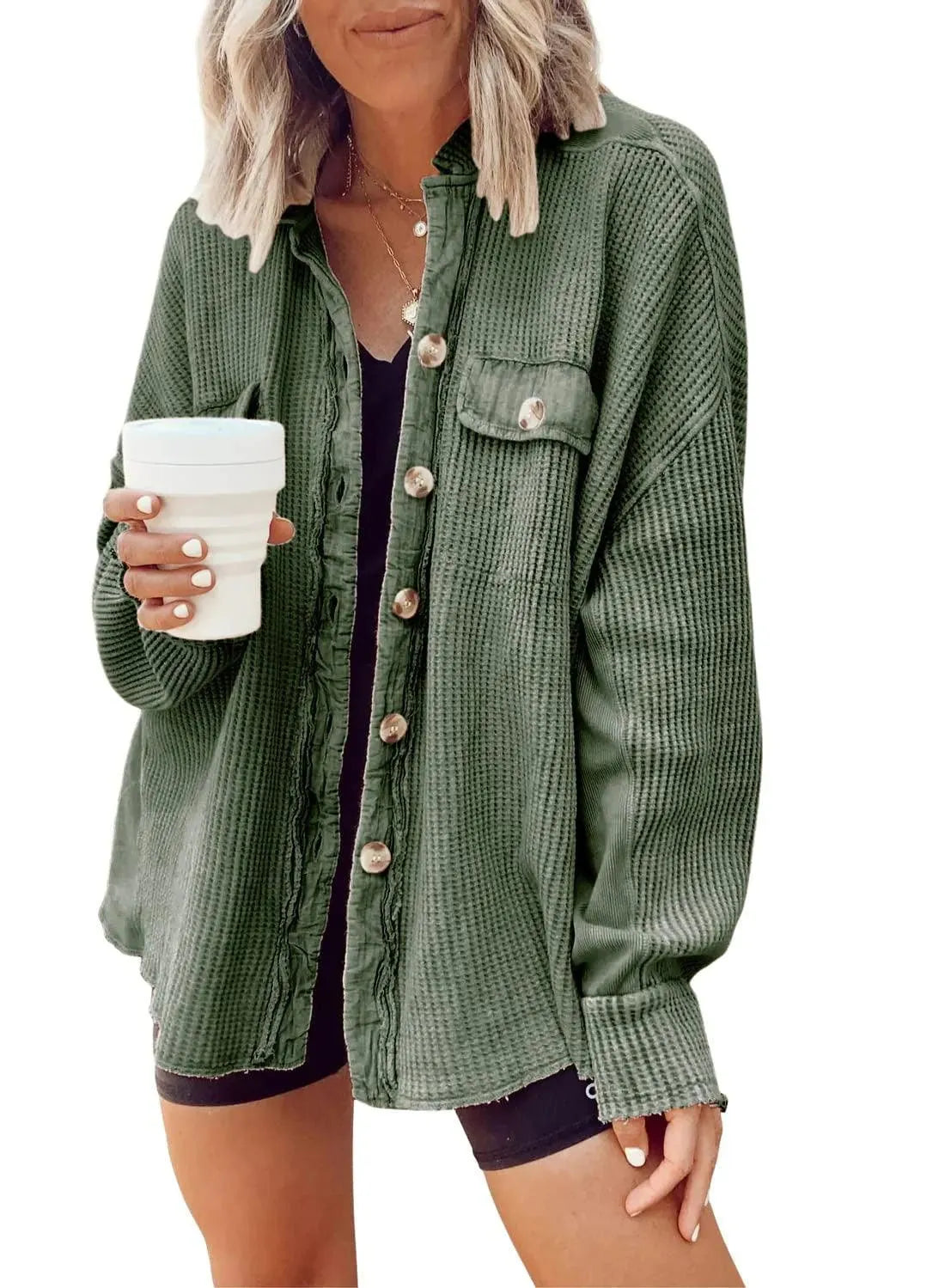 Valenzora | Women's irregular shirt jacket