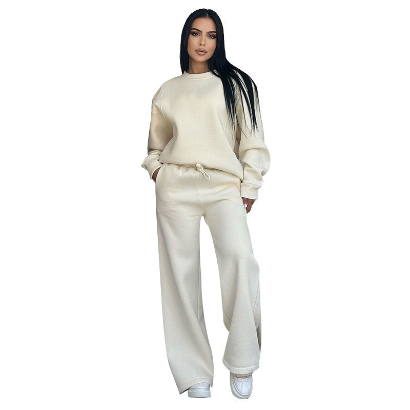 Women's sports fleece set with high-quality zipper and practical pockets, size S