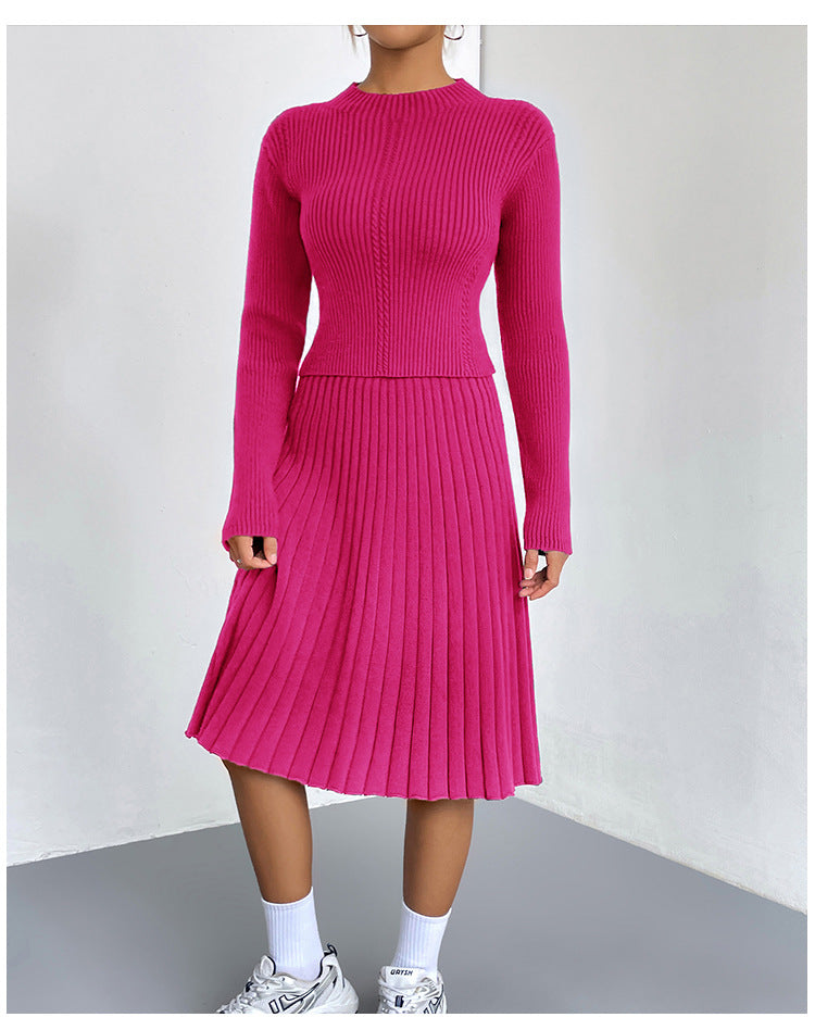 Valenzora | A-line skirt knit sweater set